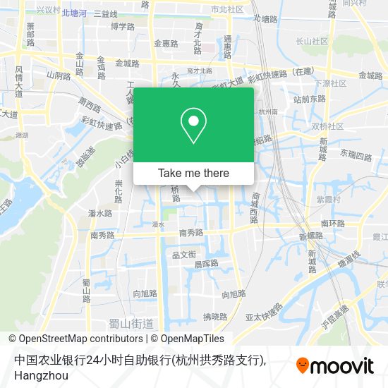 中国农业银行24小时自助银行(杭州拱秀路支行) map