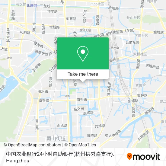 中国农业银行24小时自助银行(杭州拱秀路支行) map