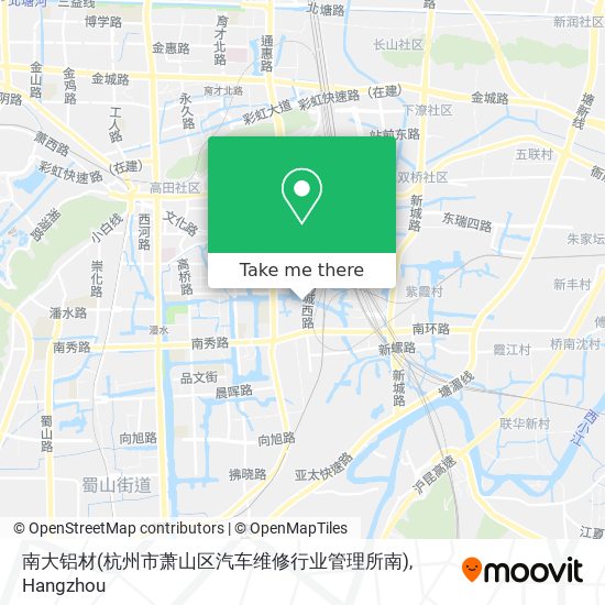 南大铝材(杭州市萧山区汽车维修行业管理所南) map