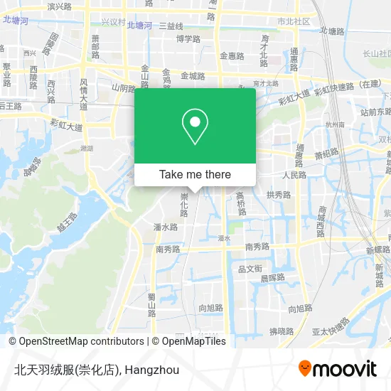 北天羽绒服(崇化店) map