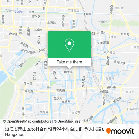 浙江省萧山区农村合作银行24小时自助银行(人民路) map