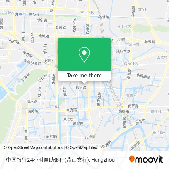 中国银行24小时自助银行(萧山支行) map