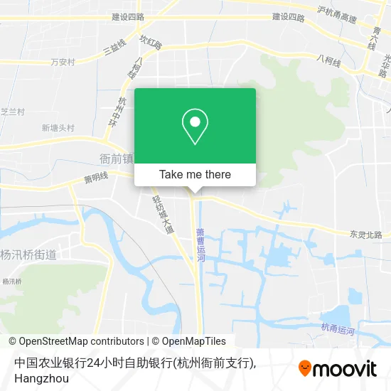 中国农业银行24小时自助银行(杭州衙前支行) map