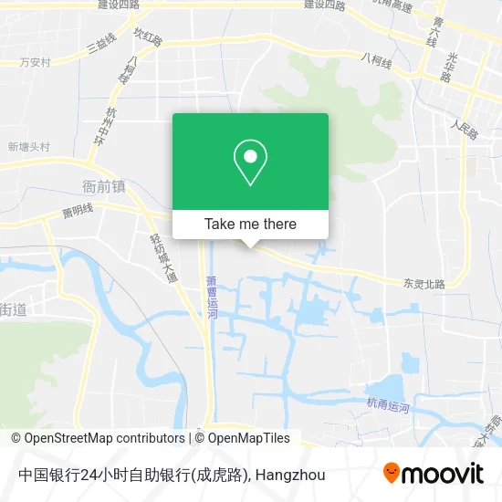 中国银行24小时自助银行(成虎路) map