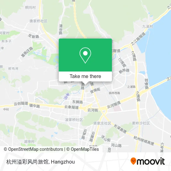 杭州溢彩风尚旅馆 map