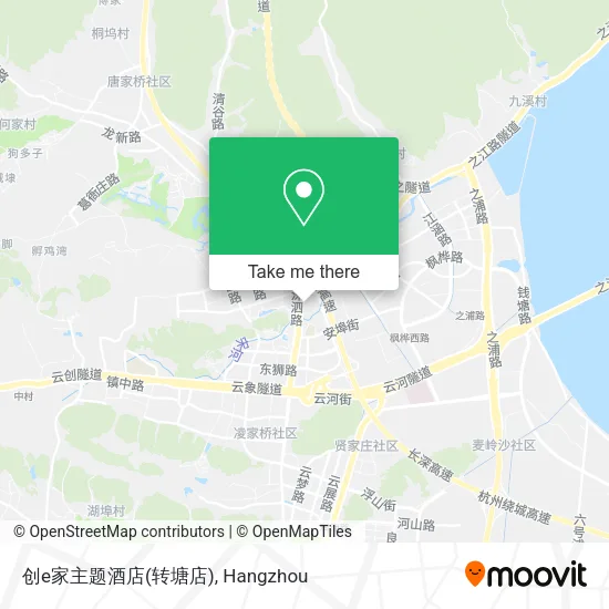 创e家主题酒店(转塘店) map