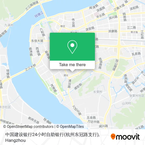 中国建设银行24小时自助银行(杭州东冠路支行) map