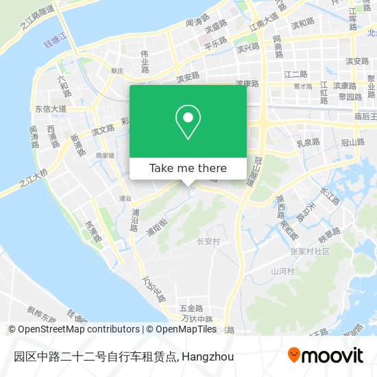 园区中路二十二号自行车租赁点 map