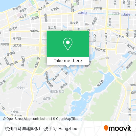 杭州白马湖建国饭店-洗手间 map