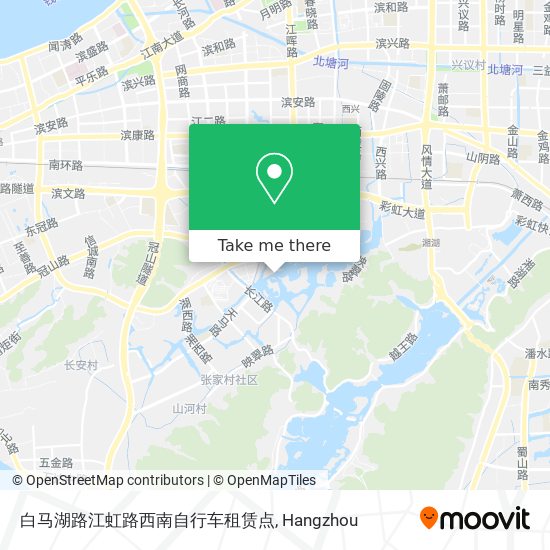 白马湖路江虹路西南自行车租赁点 map