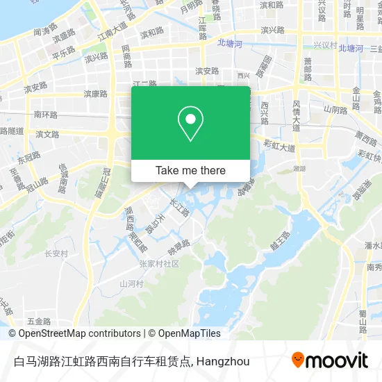 白马湖路江虹路西南自行车租赁点 map