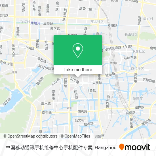 中国移动通讯手机维修中心手机配件专卖 map