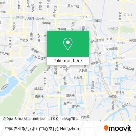 中国农业银行(萧山市心支行) map
