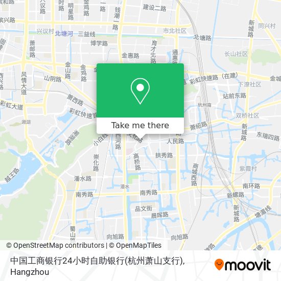 中国工商银行24小时自助银行(杭州萧山支行) map