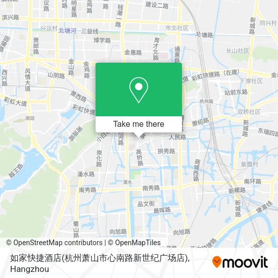 如家快捷酒店(杭州萧山市心南路新世纪广场店) map
