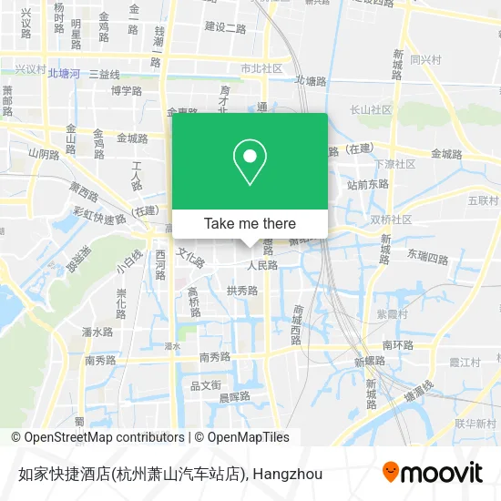 如家快捷酒店(杭州萧山汽车站店) map