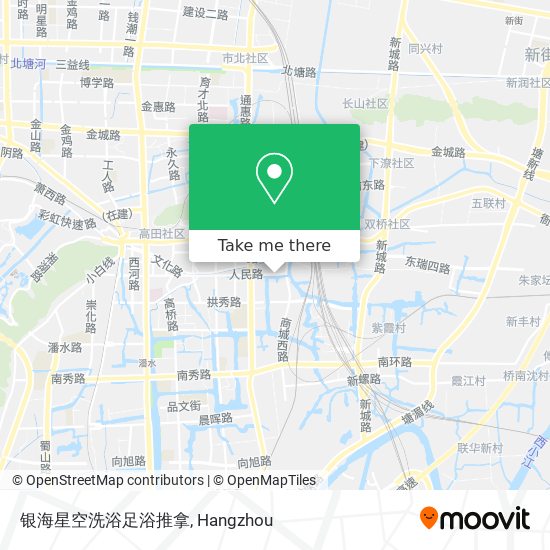 银海星空洗浴足浴推拿 map