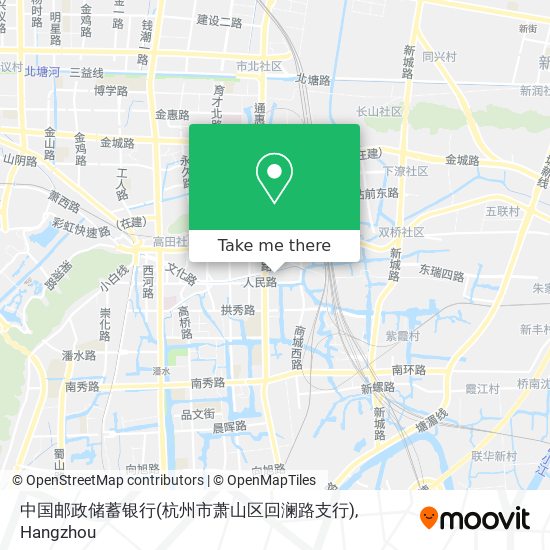 中国邮政储蓄银行(杭州市萧山区回澜路支行) map