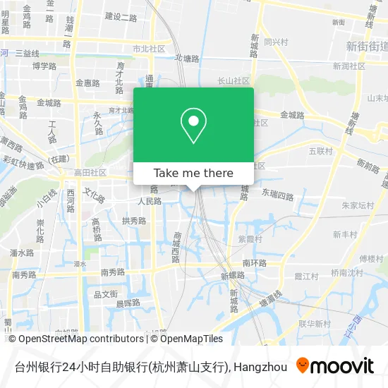 台州银行24小时自助银行(杭州萧山支行) map
