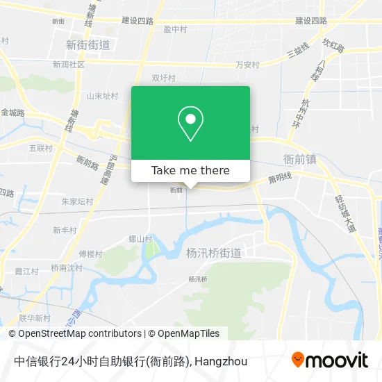 中信银行24小时自助银行(衙前路) map