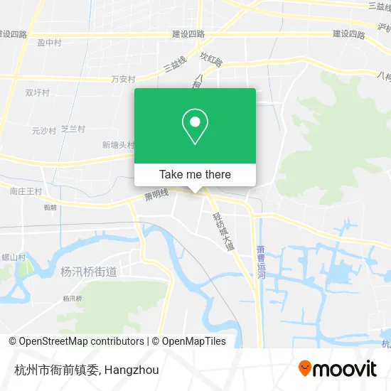 杭州市衙前镇委 map