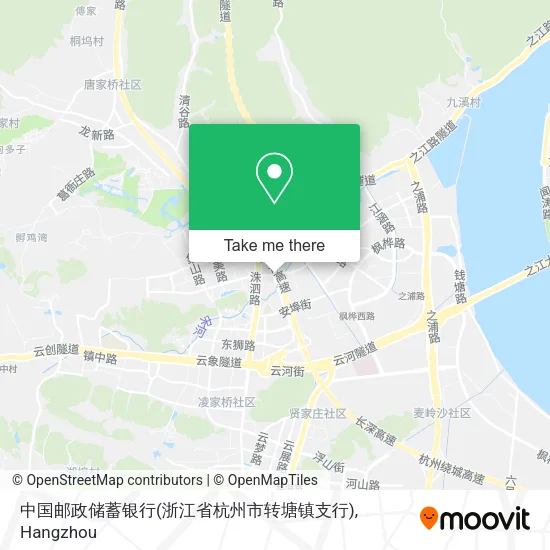中国邮政储蓄银行(浙江省杭州市转塘镇支行) map