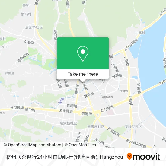 杭州联合银行24小时自助银行(转塘直街) map