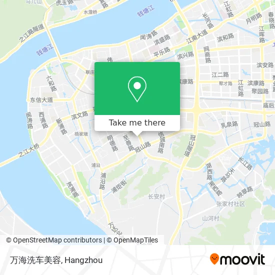 万海洗车美容 map