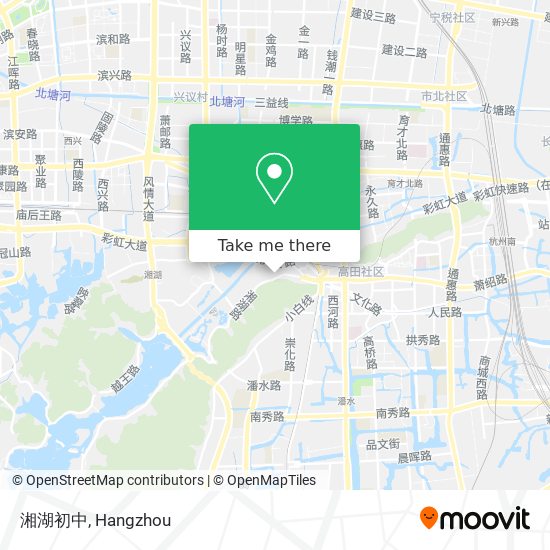 湘湖初中 map