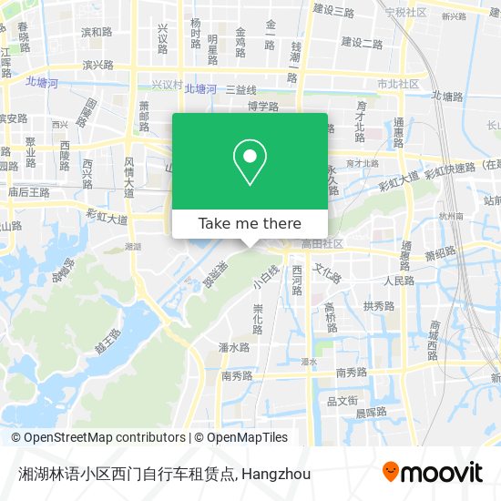 湘湖林语小区西门自行车租赁点 map