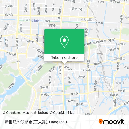 新世纪华联超市(工人路) map