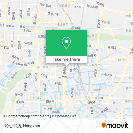 沁心书店 map