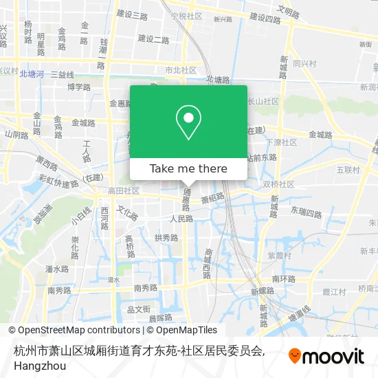 杭州市萧山区城厢街道育才东苑-社区居民委员会 map
