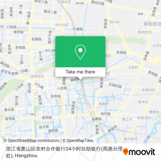 浙江省萧山区农村合作银行24小时自助银行(商惠分理处) map