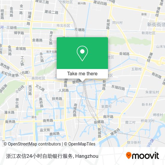 浙江农信24小时自助银行服务 map