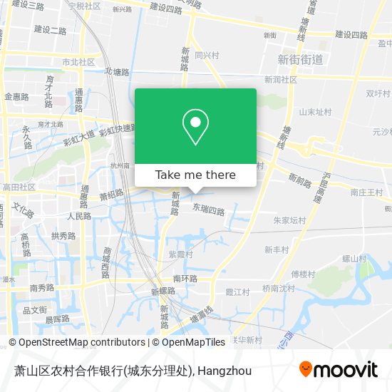 萧山区农村合作银行(城东分理处) map