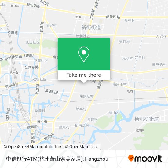 中信银行ATM(杭州萧山索美家居) map
