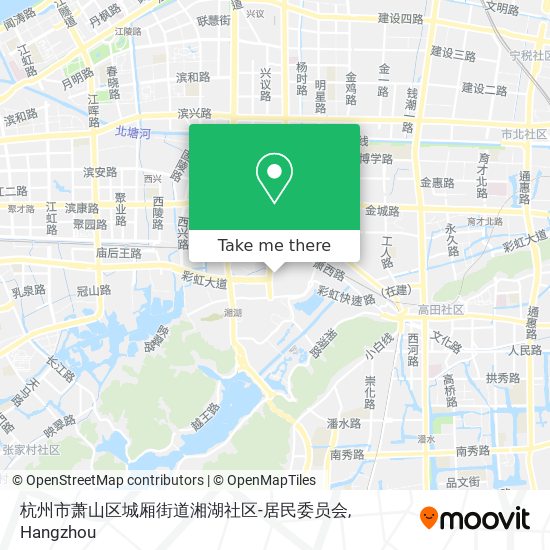 杭州市萧山区城厢街道湘湖社区-居民委员会 map