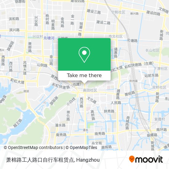 萧棉路工人路口自行车租赁点 map