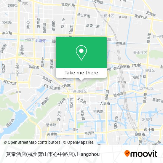 莫泰酒店(杭州萧山市心中路店) map