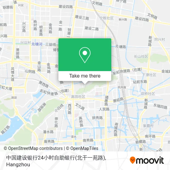 中国建设银行24小时自助银行(北干一苑路) map