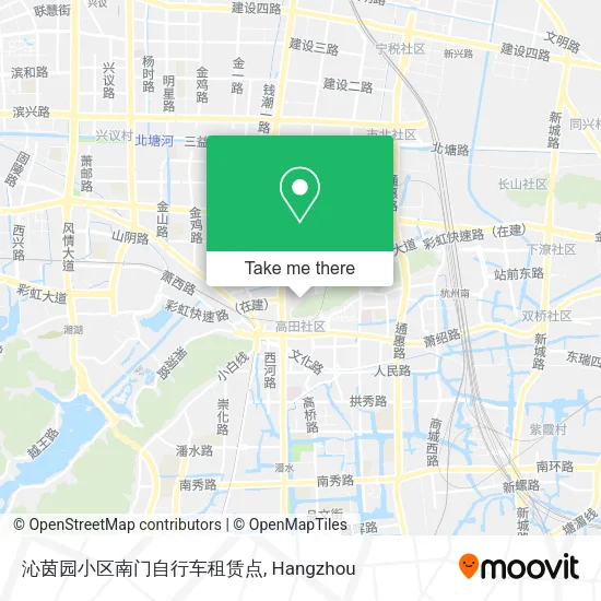 沁茵园小区南门自行车租赁点 map