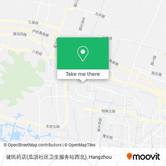 健民药店(瓜沥社区卫生服务站西北) map