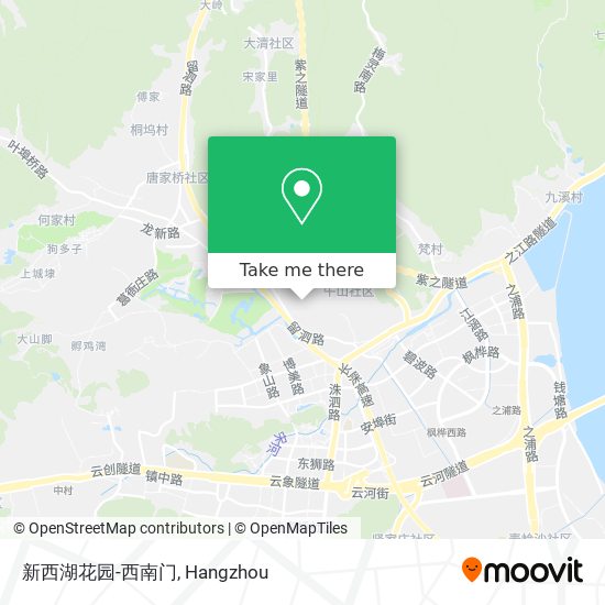 新西湖花园-西南门 map