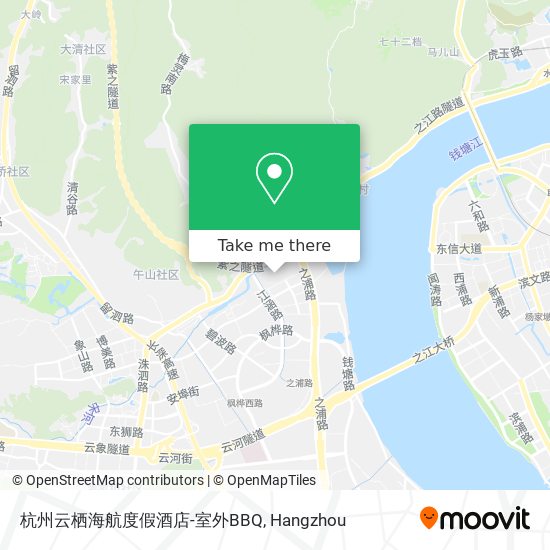 杭州云栖海航度假酒店-室外BBQ map