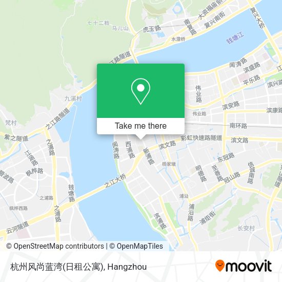 杭州风尚蓝湾(日租公寓) map