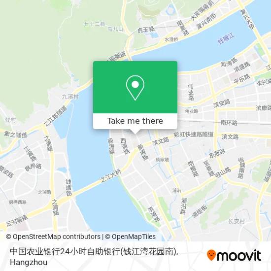 中国农业银行24小时自助银行(钱江湾花园南) map
