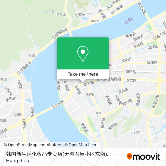 韩国新生活化妆品专卖店(天鸿君邑小区东南) map