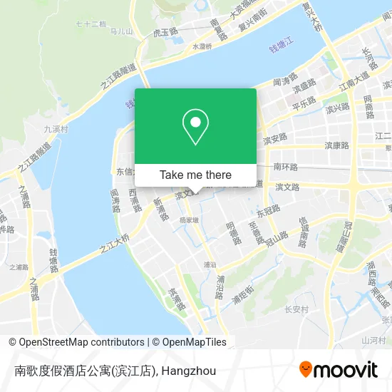 南歌度假酒店公寓(滨江店) map