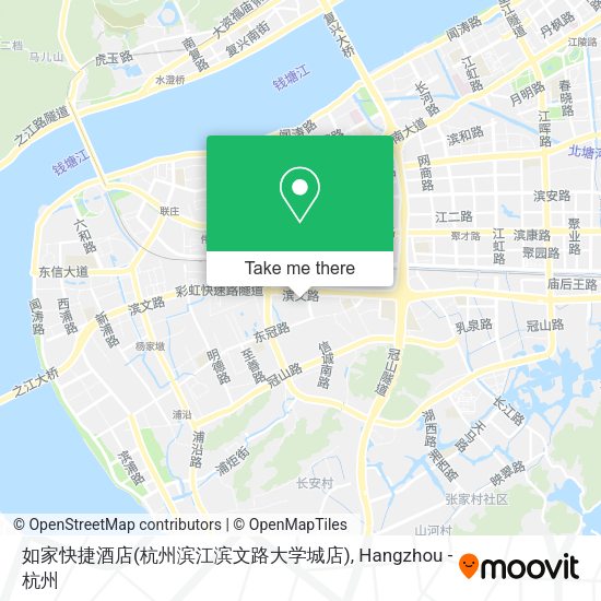 如家快捷酒店(杭州滨江滨文路大学城店) map